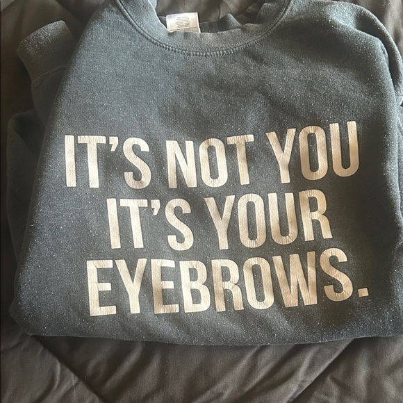 Gildan Sweaters - Gildan Black Sweatshirt with Bold White Text